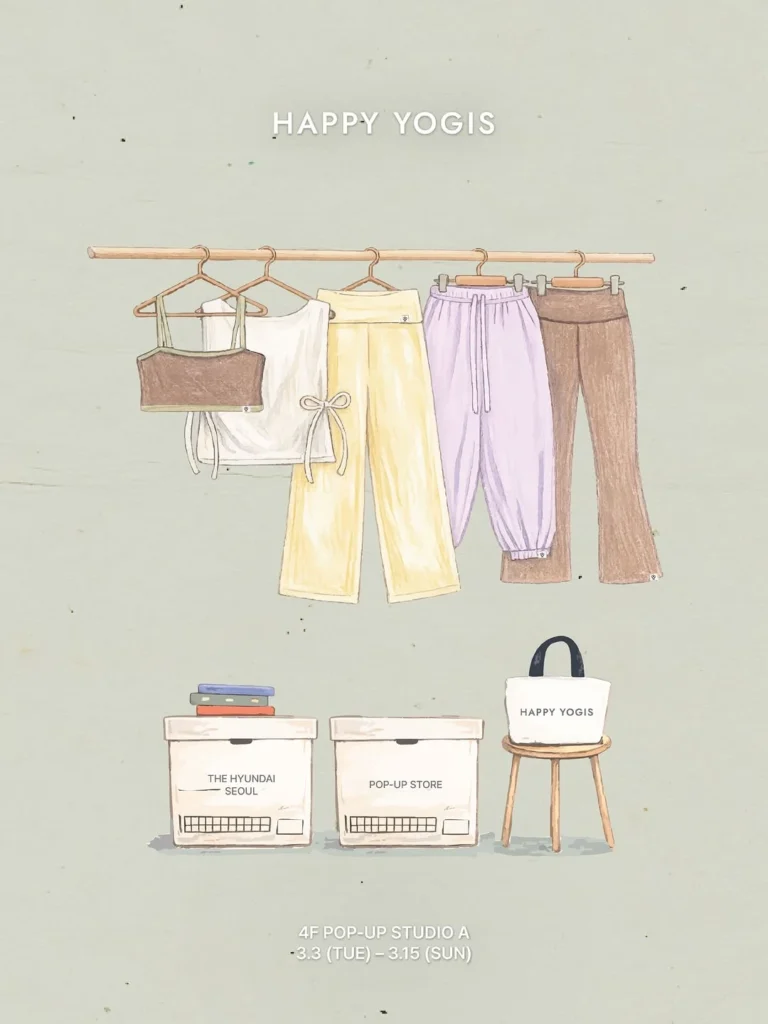 HAPPY YOGIS（ハッピーヨギズ）26SS コレクションポップアップ at ザ・ヒョンデ ソウル ポップアップストア