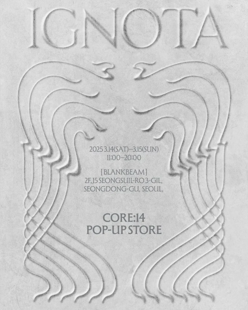 IGNOTA（イグノタ）CORE:14 シーズンポップアップ in 聖水 ポップアップストア