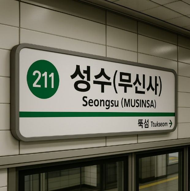 ソウル地下鉄2号線 성수역（ソンス駅）211番｜BTS聖水洞アミ聖地へのアクセス駅