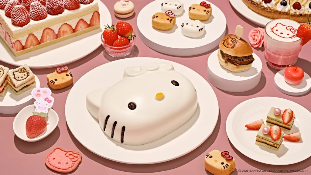 ハローキティ × ロッテホテルワールド「HELLO KITTY Strawberry WORLD」コラボビュッフェ ポップアップストア