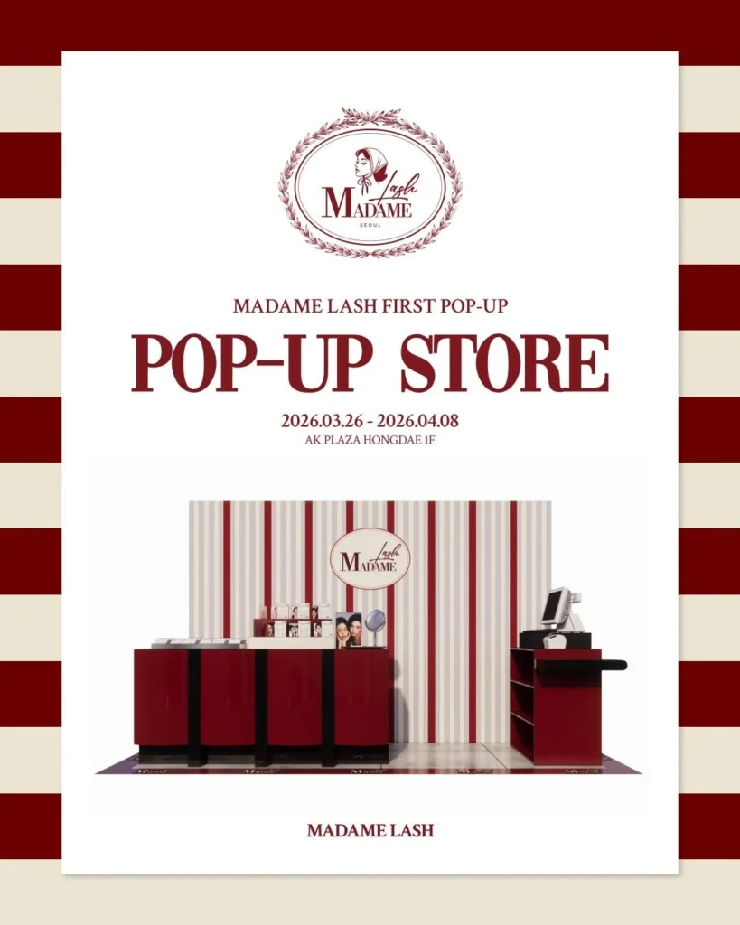 MADAMELASH（マダムラッシュ）ノーグルーまつ毛 初ポップアップ at AK PLAZA 弘大 ポップアップストア