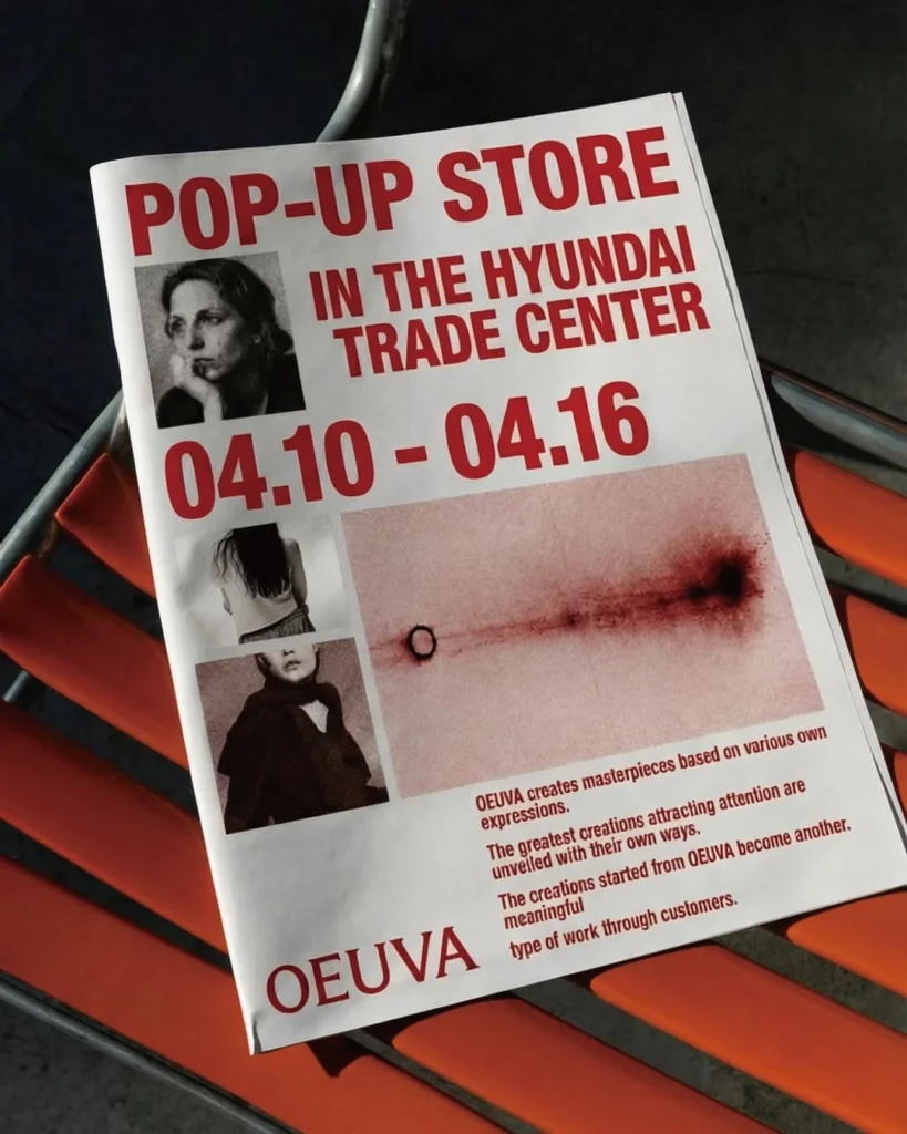 OEUVA（우부아）ポップアップ at 江南 現代百貨店 貿易センター店 ポップアップストア