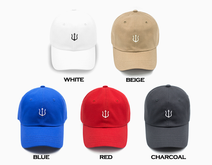 VERUTUMシグネチャー トライデント刺繍キャップ