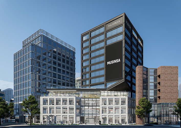 ムシンサ メガストア 聖水（MUSINSA MEGASTORE 성수）外観パース 韓国最大規模のオフラインファッション＆ビューティストア 約1,000ブランド集結