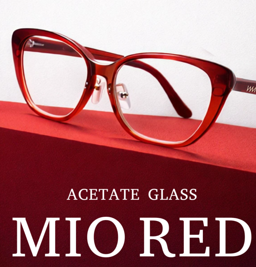 VIEWMAP（ビューマップ）MIO REDライン レッドのキャットアイフレームメガネ アセテートグラス 韓国トレンドアイウェア