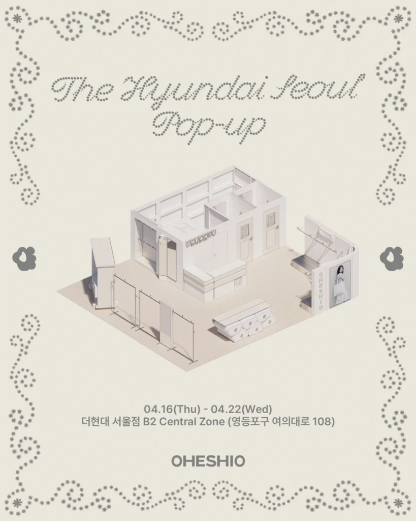 OHESHIO オヘシオ ポップアップ 2026年春夏コレクション先行販売 ポップアップストア