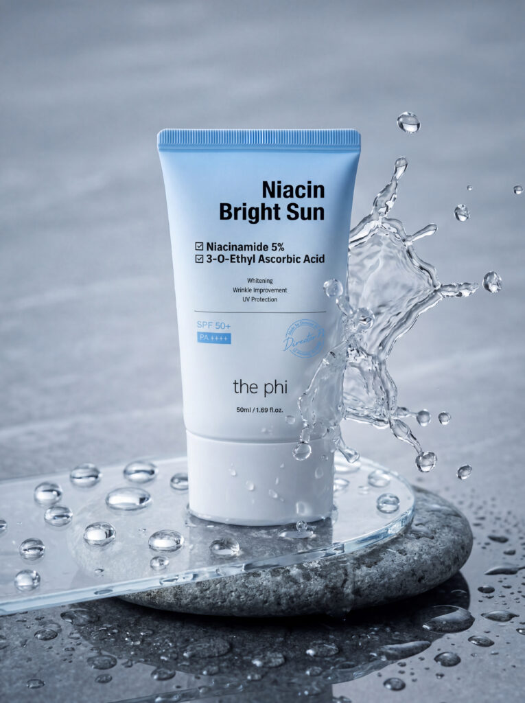 the phi ナイアシンブライトサン SPF50+ PA++++ 日焼け止め 韓国スキンケア HELLO SeongSuマーケット体験アイテム