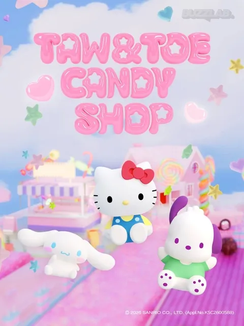 TAW&TOEトーアンドトーサンリオキャラクターズ第2弾コラボポップアップ聖水MUSINSAムシンサメガストアハローキティマイメロディスリッパ韓国ファッション限定販売先着特典ピンバッジキーホルダーポーチ